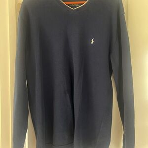 Polo by Ralph Lauren Men's Navy V-Neck Sweater